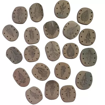 Clay Stone Mosaic Art Tiles 21 Oblong Buttons For Assorted Crafting Brown 2.5x3  • $29