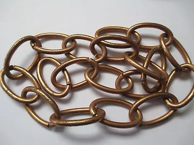 Vintage Antique Old Chandelier Chain Copper Over Steel Heavy Weight 22 7/8  CH-K • $34.95