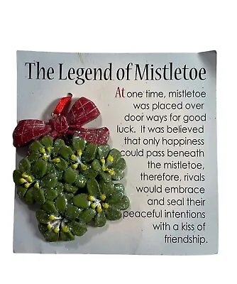 Vintage Legend Of The Mistletoe Christmas Ornament Hanging Carded New Old Stock • $5.99