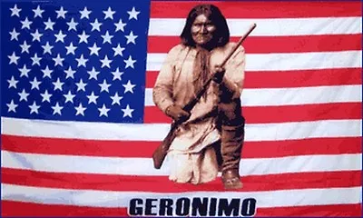 $10.95 • Buy Geronimo US Flag 3x5 Ft Apache USA United States America Native American Indian
