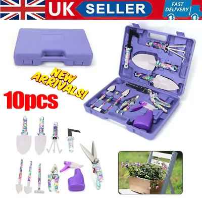 10PCS Gardening Tools Set Gifts Ergonomic Non Slip Handle Garden Hand Tool Set • £18.55