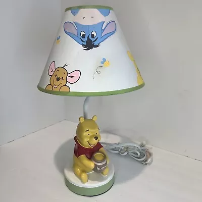 Winnie The Pooh Honeypot Tigger Piglet Disney Table Top  Lamp And Shade Read Dis • $33.99