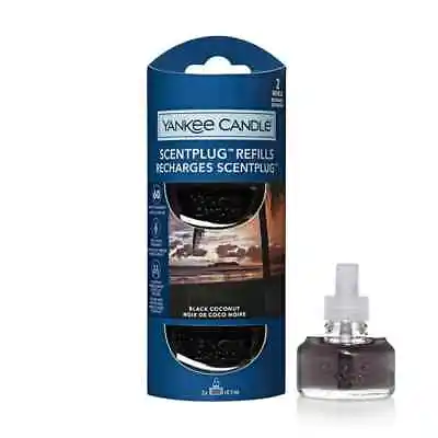 Black Coconut Yankee Candle Plug In Refill Air Freshener Twin Pack • £9.99