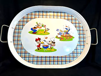 Vintage Disney Store Mickey’s Summertime Fun BBQ Metal Serving Tray • $34.99