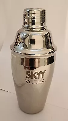 VINTAGE SKYY VODKA Mini Cocktail MARTINI SHAKER Stainless Steel 3 Piece Barware • $14.25