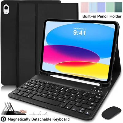 Bluetooth Keyboard Case With Mouse For IPad 5/6/7/8/9/10th Gen Air 3 4 5 Pro 11 • £8.99