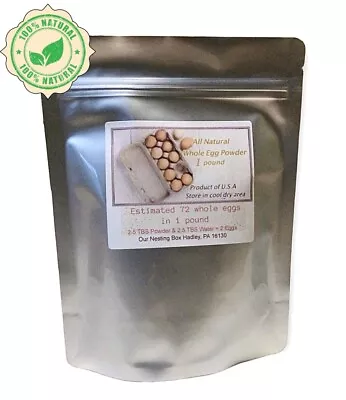 $12.58 • Buy Whole Powdered Eggs Single Serving Up To 4lb Mylar Bag Emergency Hunting Camping
