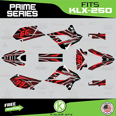 $98.99 • Buy Graphics Kit For Kawasaki KLX250 (2008-2020) KLX 250 PRIME-red