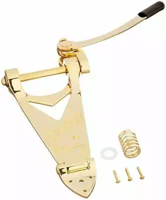 006-0143-100 Bigsby B6G Gold Vibrato Tremolo Tailpiece Gretsch Guitar Logo Flat  • $279