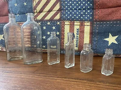 Embossed Glass Vintage Medicine Bottle Lot Of 6 • $15