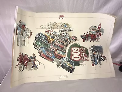 VTG 1990 Nascar Coca Cola Print Sold Out Werner Willis Art Poster • $10