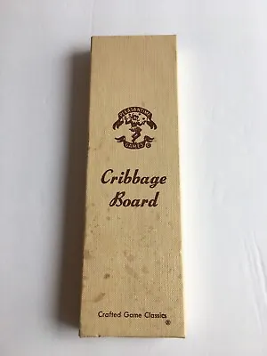 Vintage Pleasantime Cribbage Board No. 702 In Original Box 4 Pins Pacific Game • $9.95