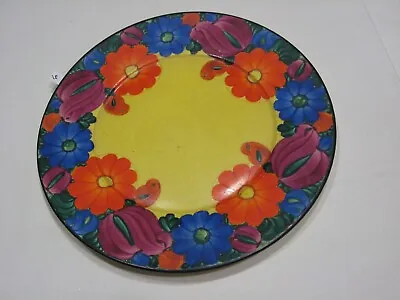 822K Antique J Mrazek Pottery Peasant Art Czechoslovakia 10 3/4  Plate 6 Of 6 • $40