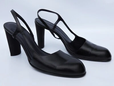 £40 • Buy 90s Y2K Emporio Armani Black Slingback Heeled Court Shoes UK 5 EU 38