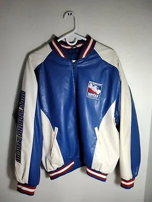 Indy Racing League Car Series Mens Vintage Coat Jacket Size L Faux Leather • $49.95