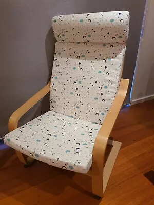 Home Made Fabric Chair Cover Fit Ikea POANG Chair Nursery Chair  • $74.75