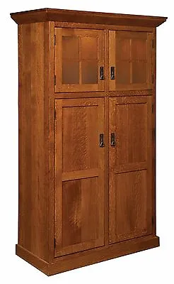 Amish Mission Shaker Kitchen Pantry Storage Cabinet Rollout Shelf Solid Wood • $4199