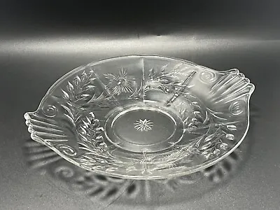 Cambridge (?) Rock Crystal Polished Cut Bon Bon Or Cheese Plate • $5