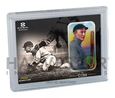 Ty Cobb T-206 Tobacco Card - 1 Oz. Silver Bar - Bat Off Shoulder - Limited 1909 • $44