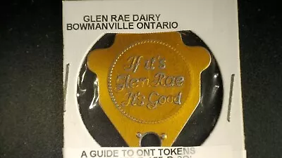 Glen Rae Dairy - Gf 1 Quart Standard Milk- Bowmanville Ontario - Milk Token • $10.81