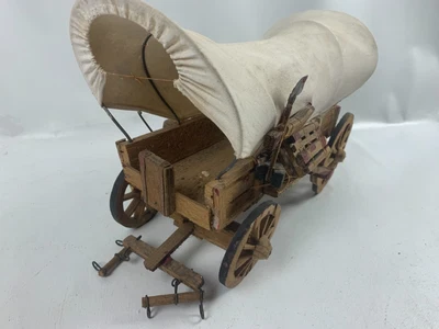 $39.99 • Buy Vintage Folk Art Wooden WESTERN Covered Wagon Model Conestoga Wagon Wood & Metal