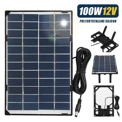 100W Solar Panel 12 Volt Trickle Battery Charger For Caravan Car Van RV Kit UK • £14.24