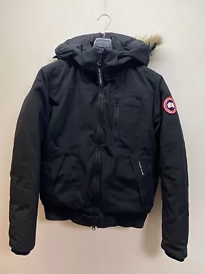 Authentic Canada Goose Mens Borden Bomber Down Parka Jacket Size S Black • $400