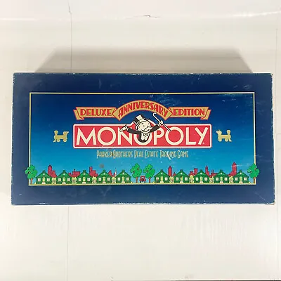 Vintage 1984 Monopoly Deluxe Anniversary Edition - 100% Complete • $39.95