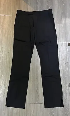 Raf Simons Tailored Trousers Light Black Wool Size 46 • £54.99