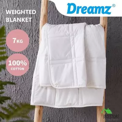 DreamZ Weighted Blanket Summer Cotton Heavy Gravity Adults Deep Relax Relief 7KG • $63