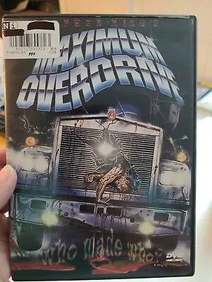 Stephen King's: Maximum Overdrive (DVD 2001) W/ Insert  • $15