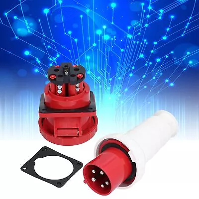 Industrial Plug Socket 5 Pin 3 Phase Power Connector IP67 Waterproof 63A 3P+N+E • $60.58