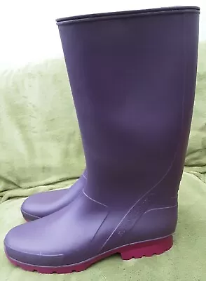 £3.99 • Buy NICE RAINBLOCK Purple Ladies Wellington Boots Size Uk 8 Eu 42  14  High