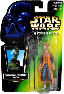  The Power Of The Force Green Card Saelt-Marae (Yak Face) Action Figure 3.75 • $14.95