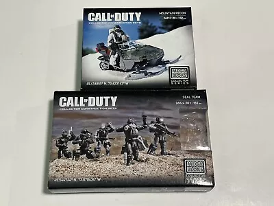 Used Mega Bloks Construx Call Of Duty Seal Team Troop Set & Mountain Recon 06824 • $39