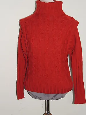 Missoni Red Wool Cable Knit Vintage Sweater NWT Sz 40 SM - ITALY   • $65