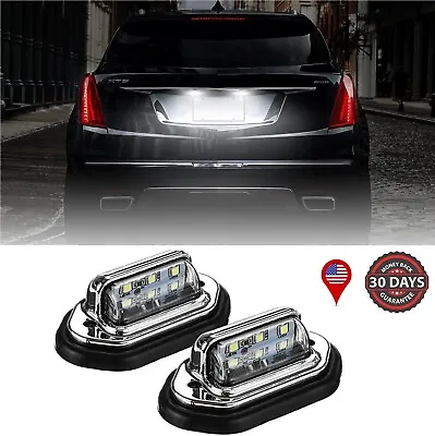 2X Universal LED License Plate Tag Light Lamp White For Truck SUV Trailer RV Van • $9.26