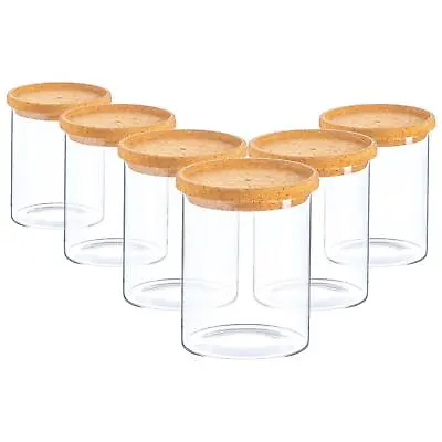£15.98 • Buy 6x Glass Storage Jar With Cork Lids Modern Kitchen Food Storage 750ml