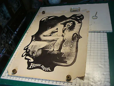 Vintage Org. Poster: FRANK ZAPPA On TOILET Not Marked Aprox 23 X 34 • $281.66