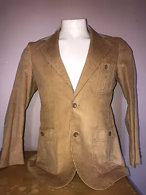 VINTAGE 1970's LEVIS WILDFIRE CORDUROY BLAZER 38 Regular • $34.99