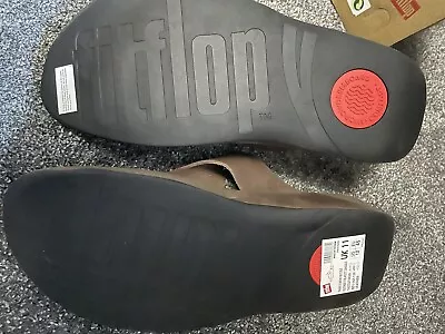 FitFlop Trakk Ll Buckle Mens Flip Flop Toe Post Adjustable Sandals Size UK 11 • £49.99