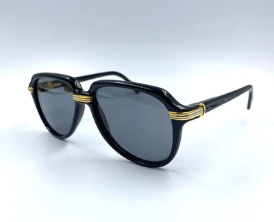$899.99 • Buy Vintage CARTIER Vitesse Black Gold Aviator Sunglasses 135 Unisex RARE