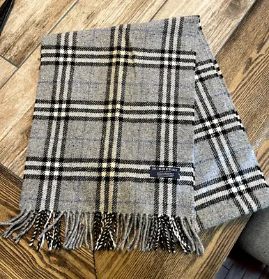 £161.15 • Buy Burberry London Gray Cashmere Scarf