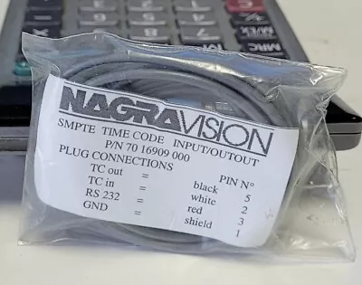 NEW Original Nagra SMPTE Time Code Cable 5 Pin Connector • $29.99