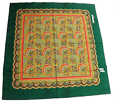 Vtg Retro Colorful Green Designer Mistral French Country Cotton Scarf Bandana • $28