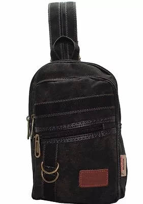 Backpack For Girls Multi Pockets Denim Canvas Medium Size Sling Bag For Women  • $19.99