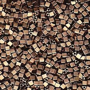 Matte Metallic Dark Bronze Miyuki Sharp Triangle Beads 8/0 (STR8-2006-TB) • $10.49