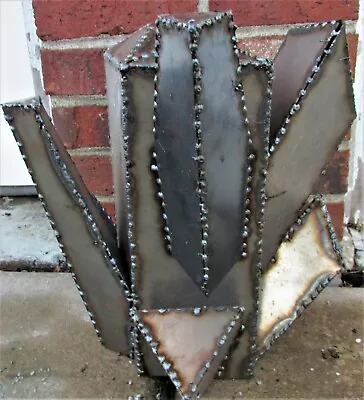 Metal Handmade Garden Lawn Art CACTUS Sculpture Farmhouse Steam Punk  • $42.50