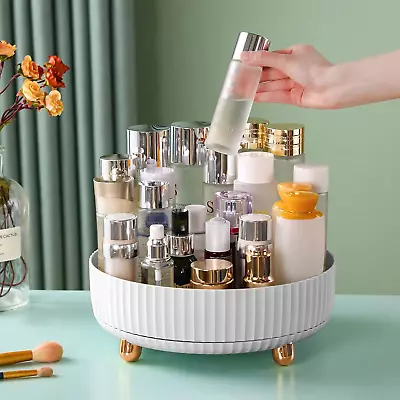 Makeup Perfume Organizer 360 Degree Rotating Lazy Susan Cosmetic Desk Storage L • $26.84