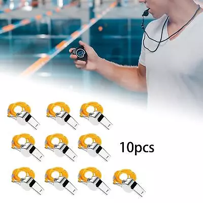 10Pcs Sports Whistles Referee Whistle For Competition Football Volleyball • $20.74